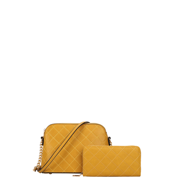 2in1 Quilt Stitching Crossbody Bag With Wallet Set - Picture 5 of 12